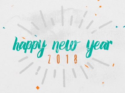 Colorful Confetti Happy New Year 2018