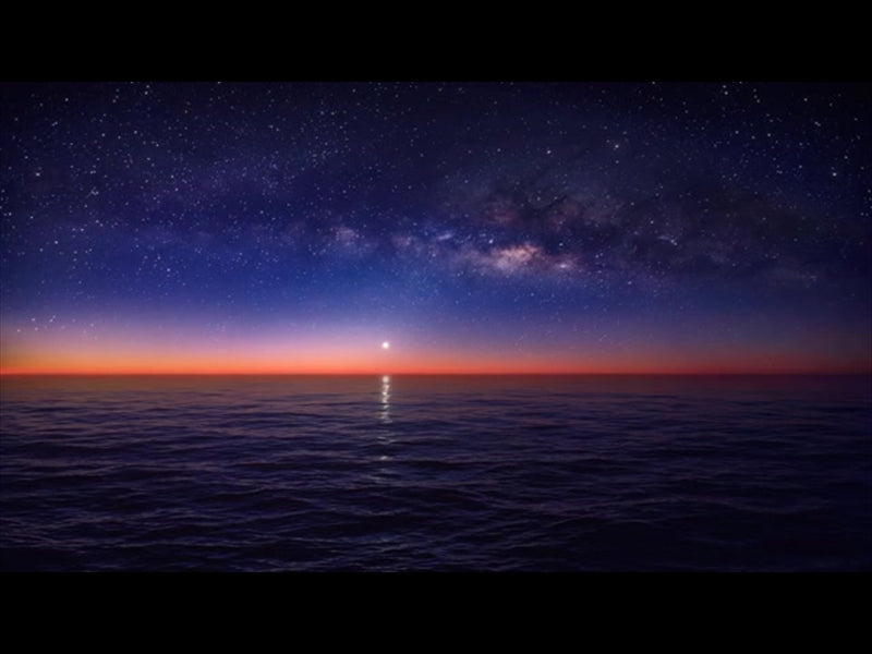 Seascape Blue Starry Night