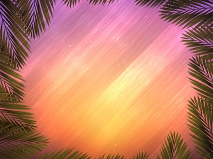 Vivid Fibers Palm Branch Circle