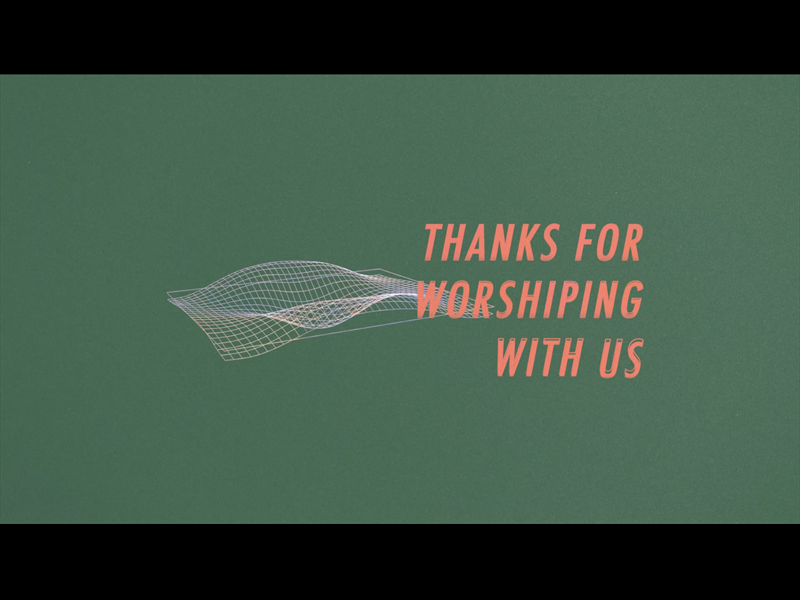 Thanks For Worshiping With Us Minimalist Closer