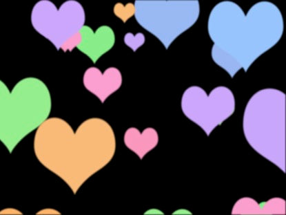 Color Hearts Black