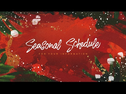 Brushed Christmas Seasonal Schedule