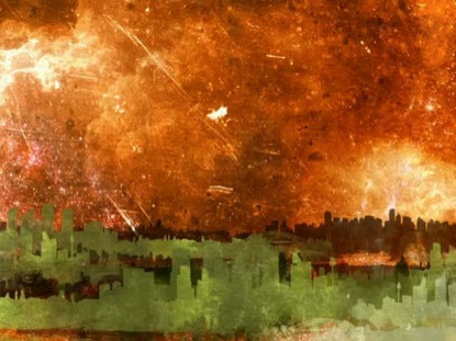 Skyline Grunge Orange