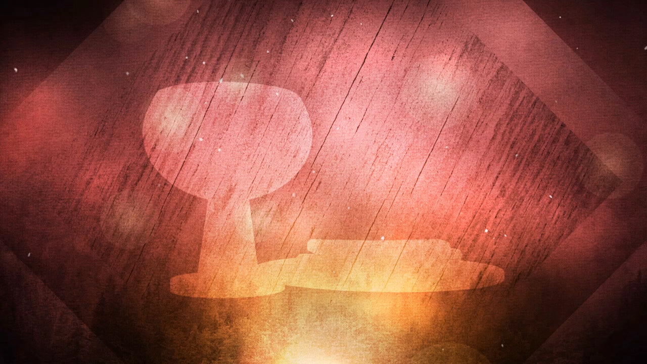 Christmas Bokeh Communion Blank