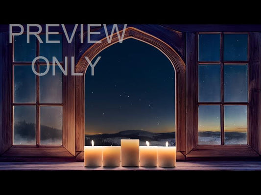 Winter Advent Joy Candles Still