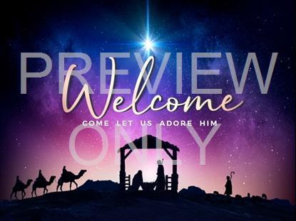 Christmas Night Nativity Welcome Still