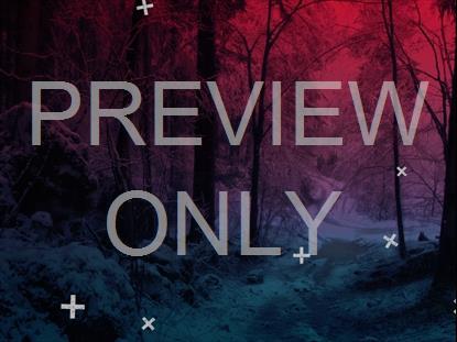 Blue Pink Winter Forest Path Crosses