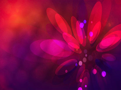 Purple And Orange Oval Blossom