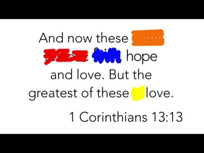 Scribble Verse- 1 Corinthians 13:13