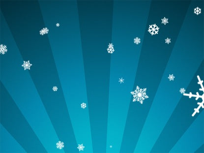 Snowflakes On Blue Radial Loop