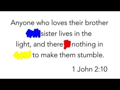 Scribble Verse- 1 John 2:10