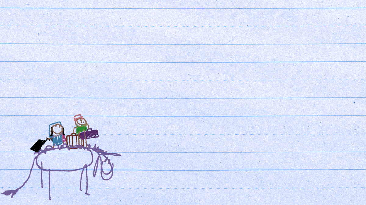 Crayon Mary And Donkey