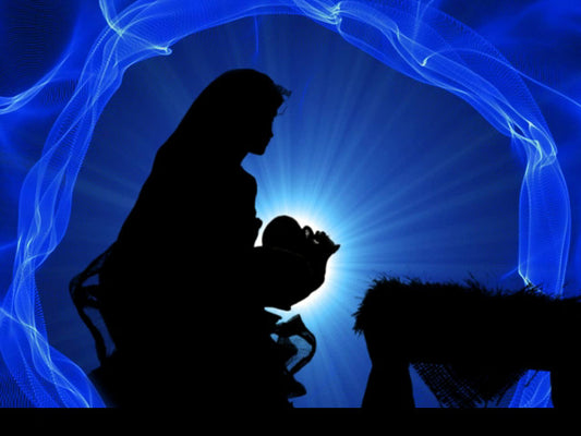 Blue Nativity Wave Loop