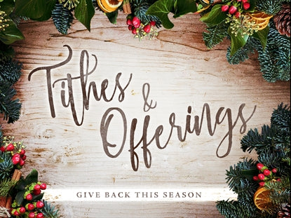 Christmas Wreath Tithes Offerings