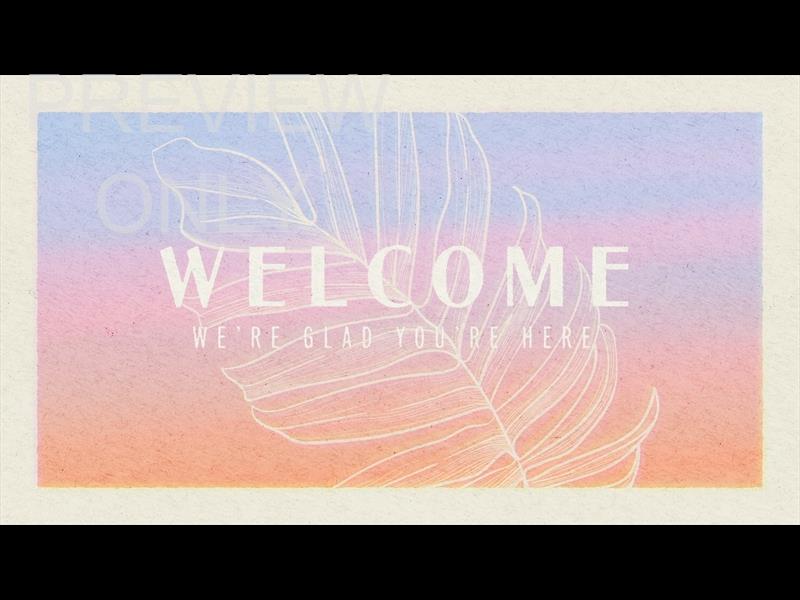 Paper Palm Welcome Still