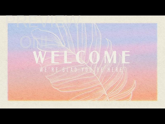 Paper Palm Welcome Still