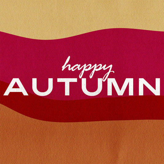 Autumn Paper Waves Social Graphic Happy Autumn