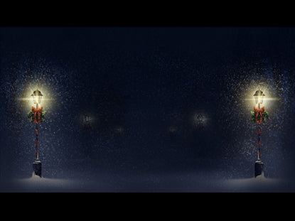 Classic Christmas Snowy Lamps