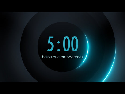 Cuenta Regresiva Azul Concéntrica