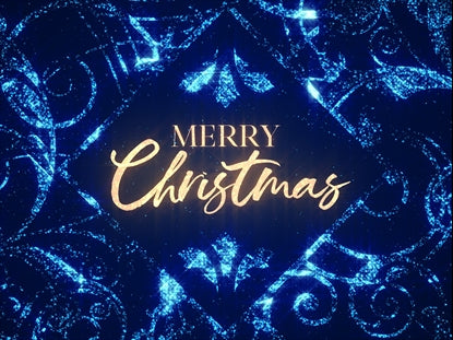 Sparkle Merry Christmas Blue