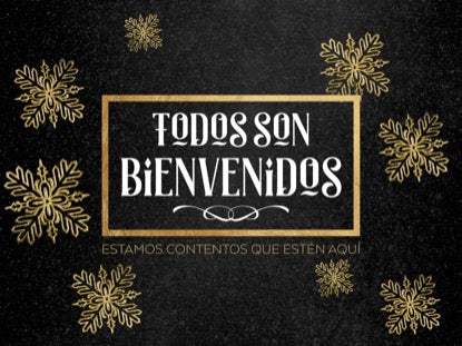 Trendy Christmas Welcome Motion Spanish