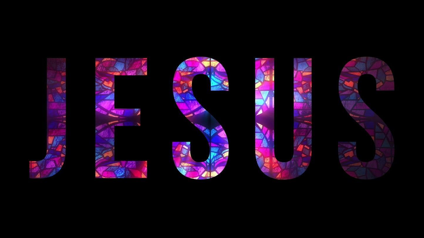 Modern Glass Jesus Still