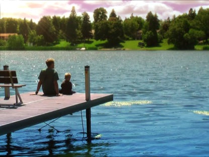 Father Son Dock Water