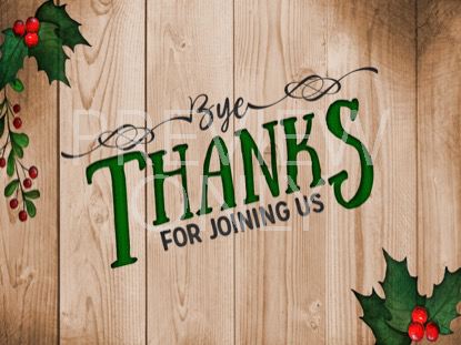 Wooden Christmas Closing Still