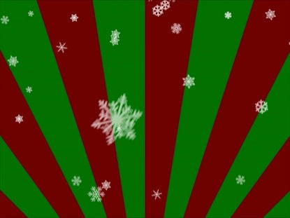 Snowflakes On Red And Green Radial Loop