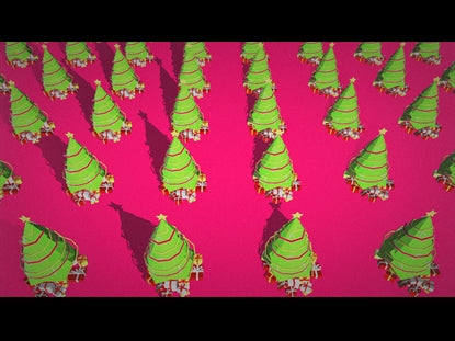 Christmas Trees Red Motion Loop