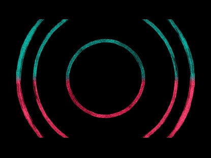 Painted Rings Teal Pink