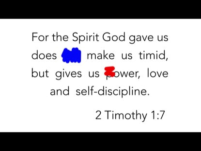Scribble Verse- 2 Timothy 1:7