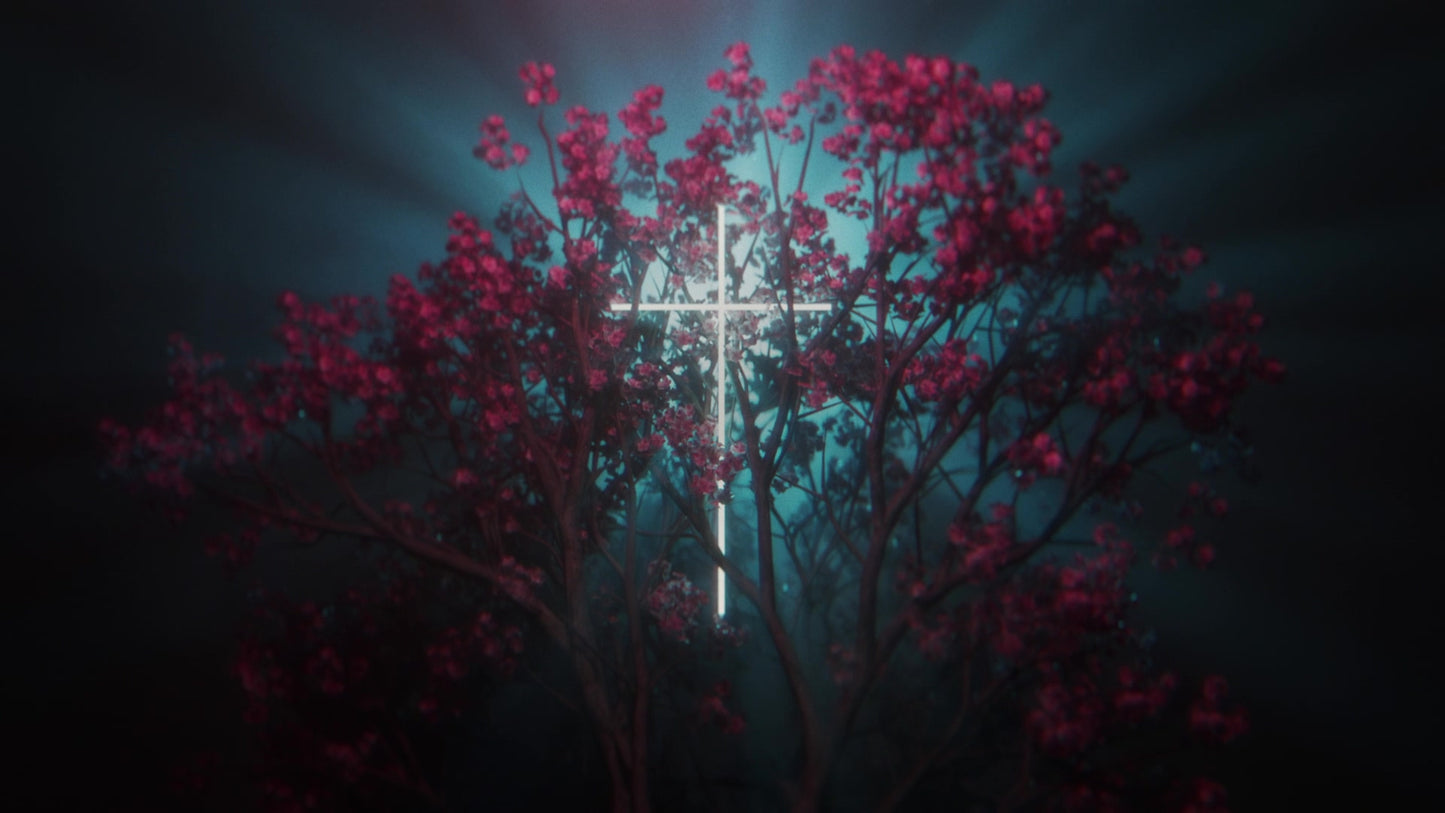 Holy Week Neon Cross Still