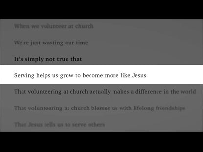 Upside Down Church Volunteer Recruitment