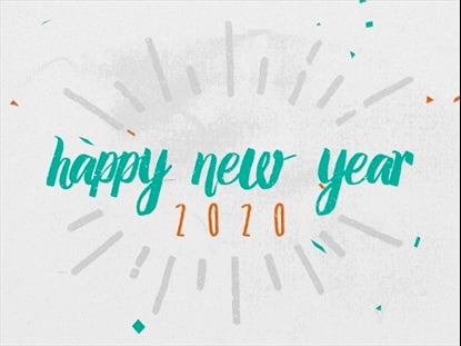Colorful Confetti Happy New Year 2020