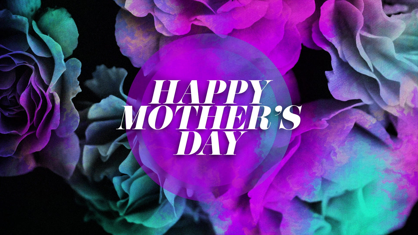 Floral Paint Mother'S Day Sermon Slide