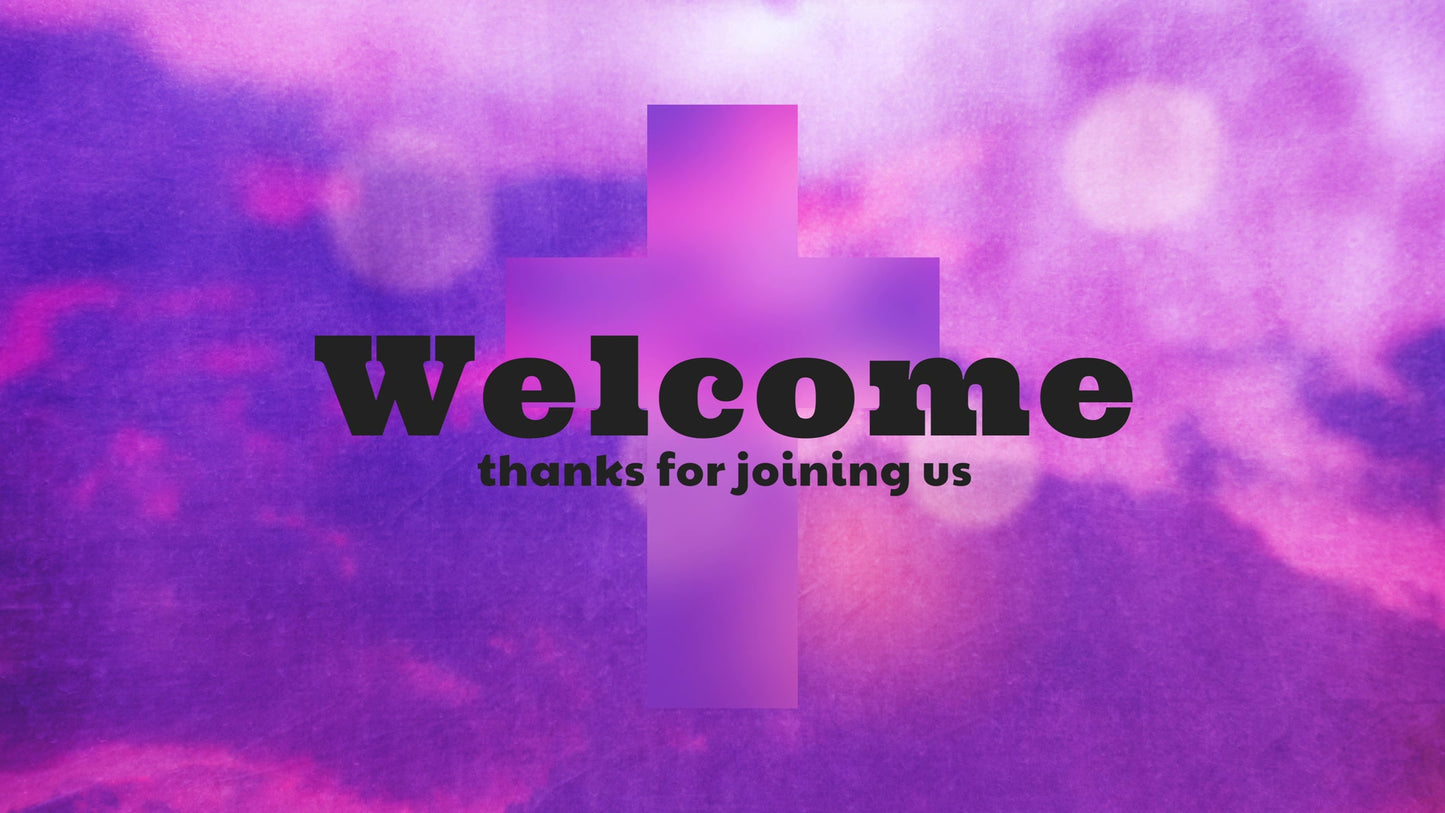 Watercolor Cross Welcome