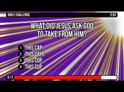Bible Challenge Countdown - Matthew 26:36-46