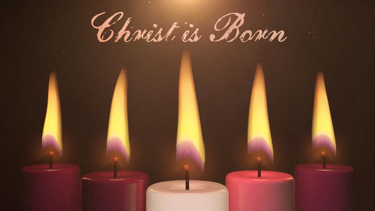 Advent Candles Christ Is Born