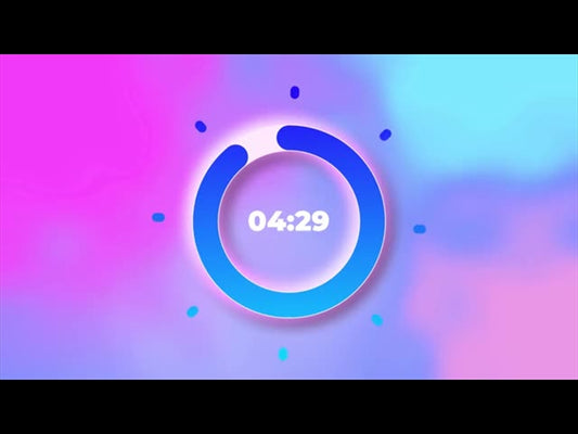 Five Minute Blue And Purple Countdown