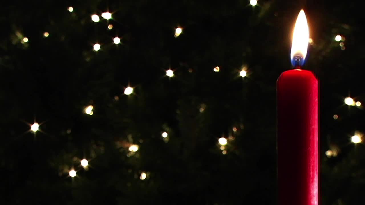 Red Candle And Lights