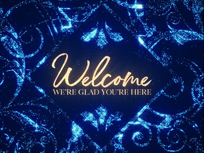 Sparkle Welcome Blue