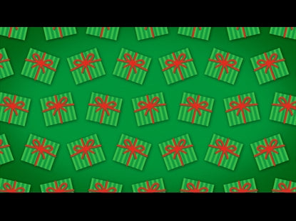 Christmas Cartoon Giftbox Green Motion Loop 01