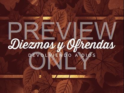 Harvest Gathering Offering Still Spanish