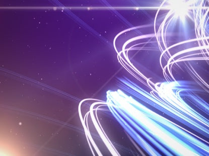 Light Streaks And Stars Purple Blue