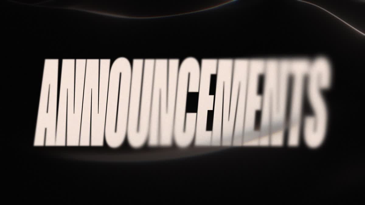 ANNOUNCEMENTS