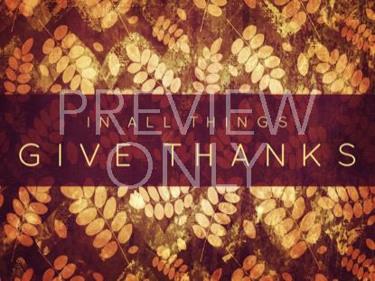 Thanksgiving Gratitude All Things Still