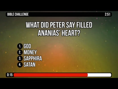 Bible Challenge Countdown - Acts 5 1-11