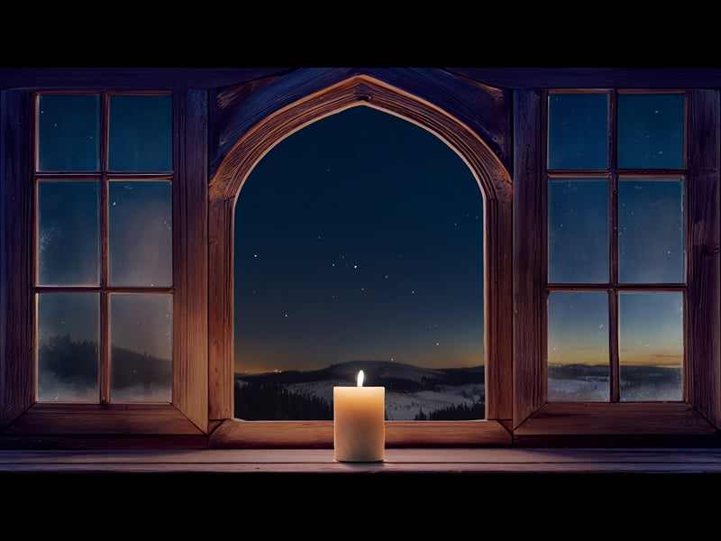 Winter Advent Christ Candle 1