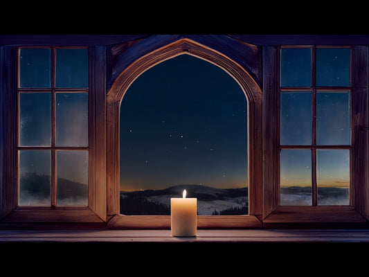 Winter Advent Christ Candle 1